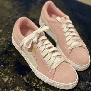Light Pink Suede Puma Classics